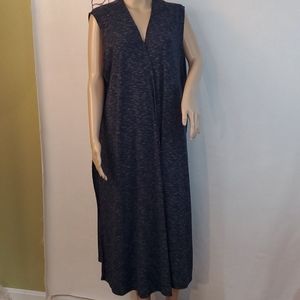 Lu LaRoe open duster cardigan blue sleeveless 0238